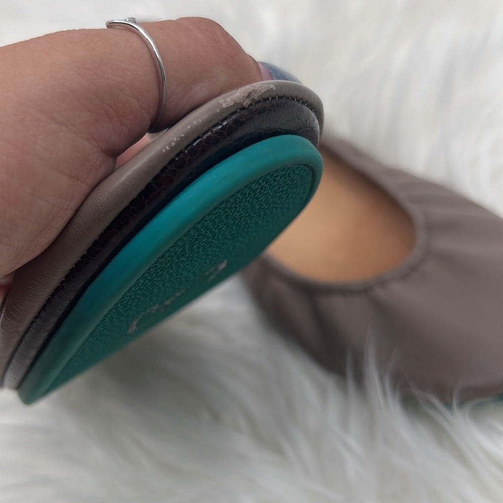 Tieks Taupe Leather Ballet Flats - Picture 8 of 10